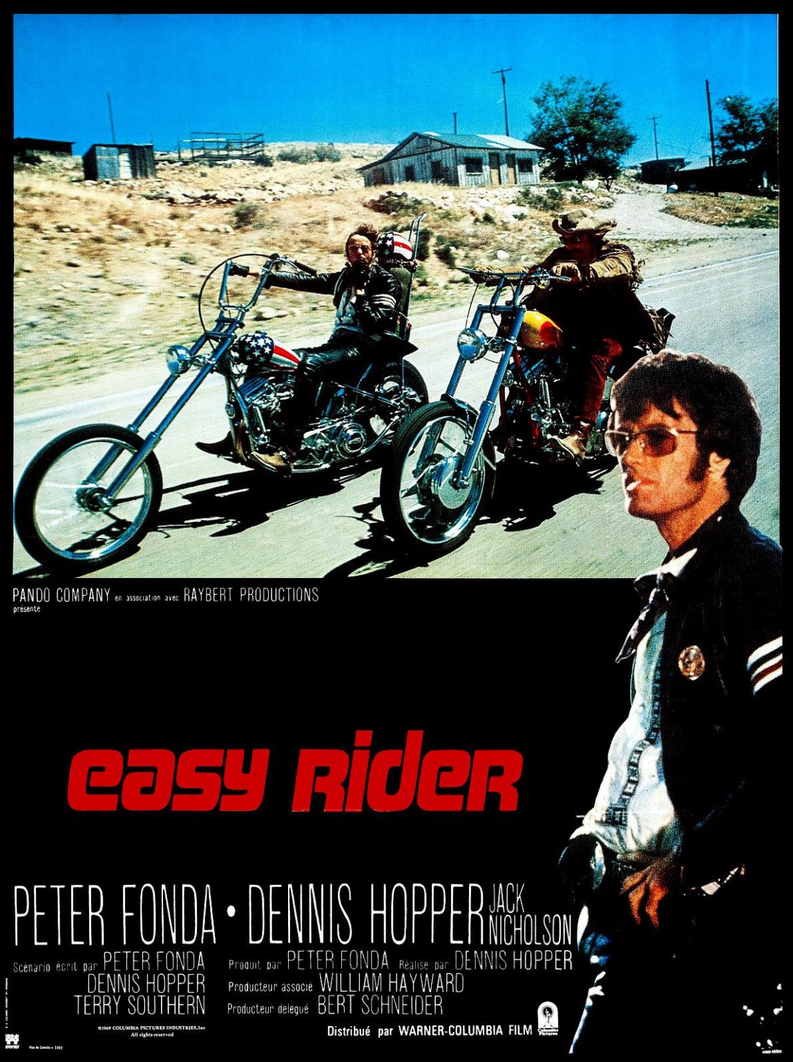 EASY RIDER Affiche de cinéma originale Approximativement 40X60 L