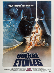 STAR WARS IV UN NOUVEL ESPOIR –  Affiche de cinéma originale ressortie -Approximativement  40X60