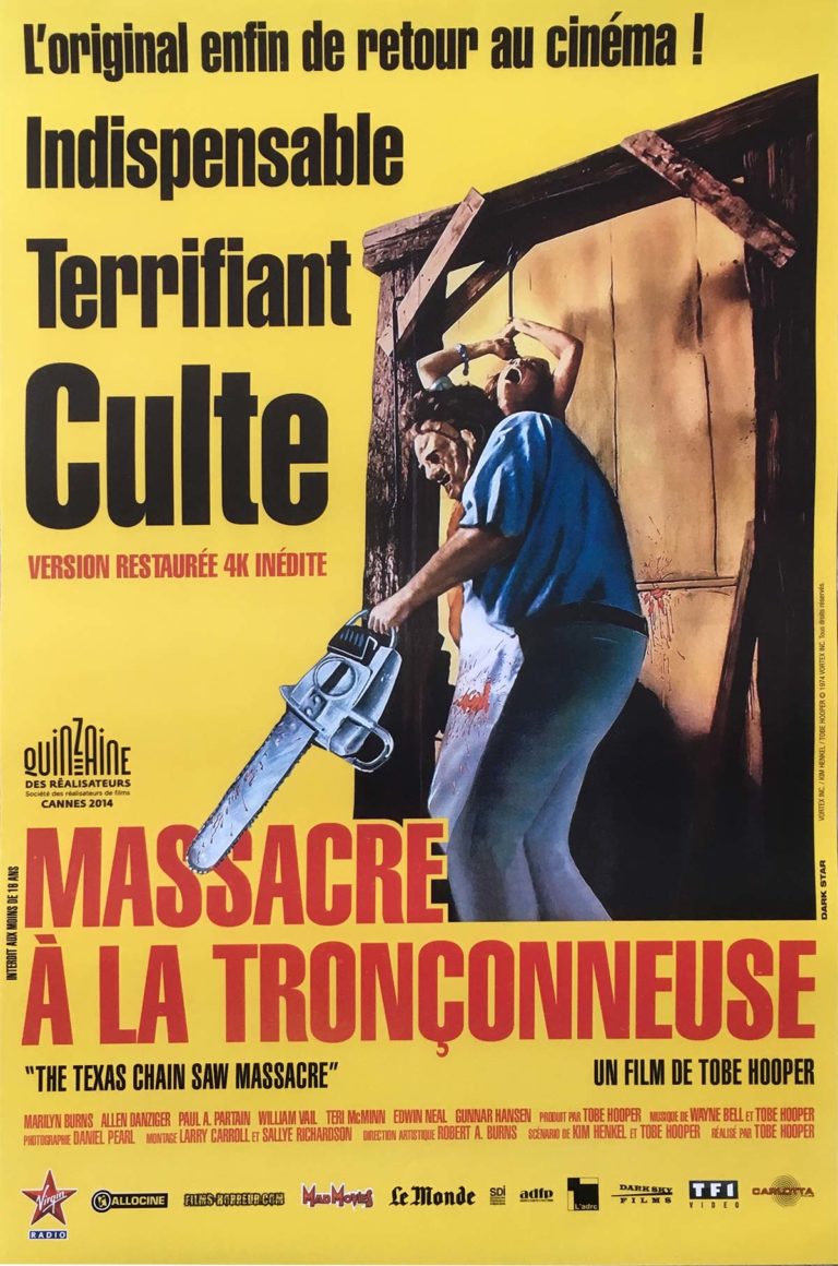 Massacre A La TronÇonneuse Affiche De Cinéma Originale Ressortie Approximativement 40x60 L