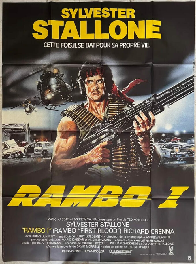 RAMBO - Affiche de cinéma originale - Approximativement 120x160