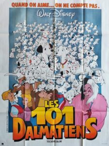 LES 101 DALMATIENS – Affiche de cinéma originale – Approximativement 120×160